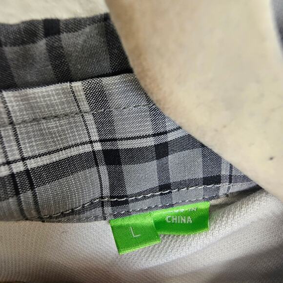 Boss Hugo Boss Shirt Black Gray Plaid Button Front Long Sleeve Top Men L Modern - Picture 7 of 9